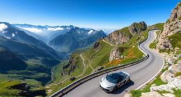 scenic hairpin mountain road