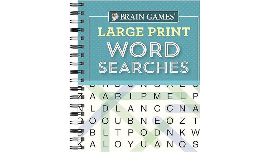teal large print word searches