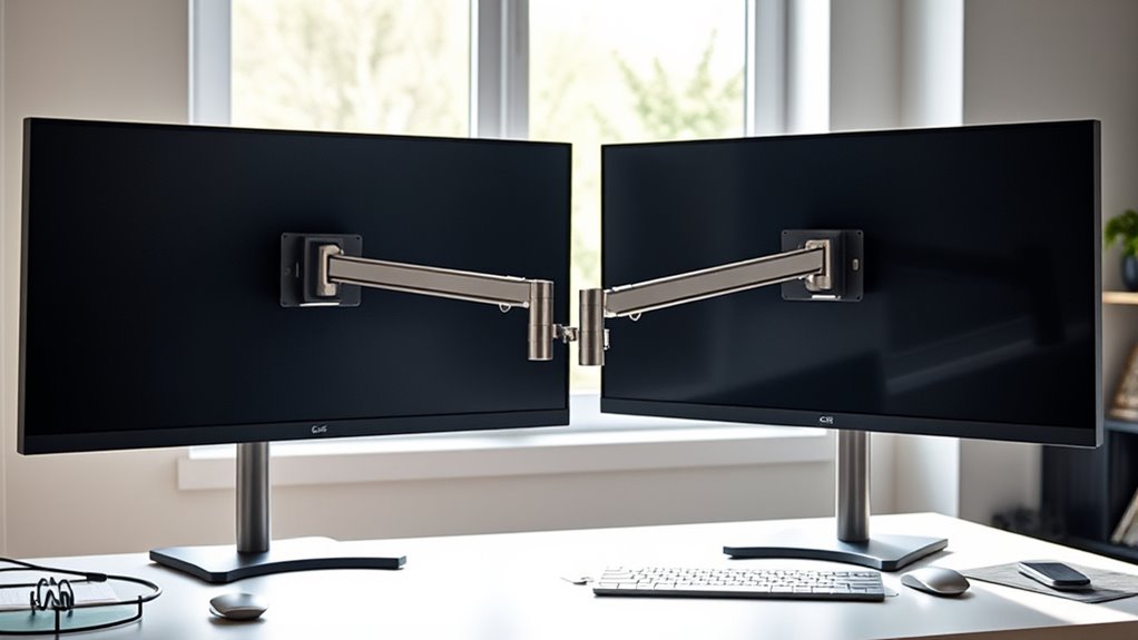 top dual monitor arms