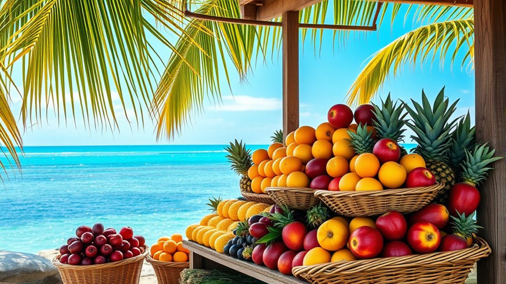 vibrant tropical market experience
