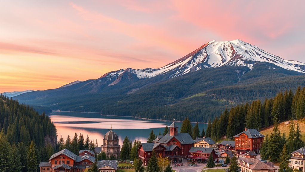 volcanic peaks and outdoors