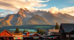 volcanoes lakes towns