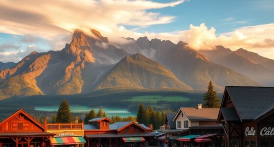 volcanoes lakes towns