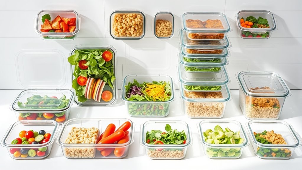 top glass food storage