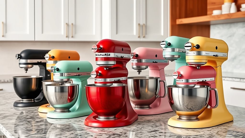 top kitchenaid mixer colors