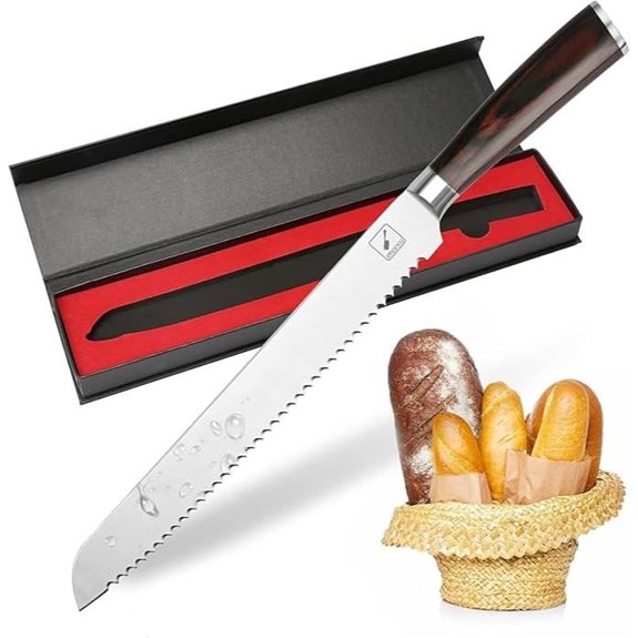 imarku 10-Inch Serrated Bread Knife for Slicing