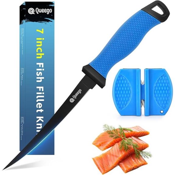 Fish Fillet Knife 7 Inch with Sharp Blade and Sheath