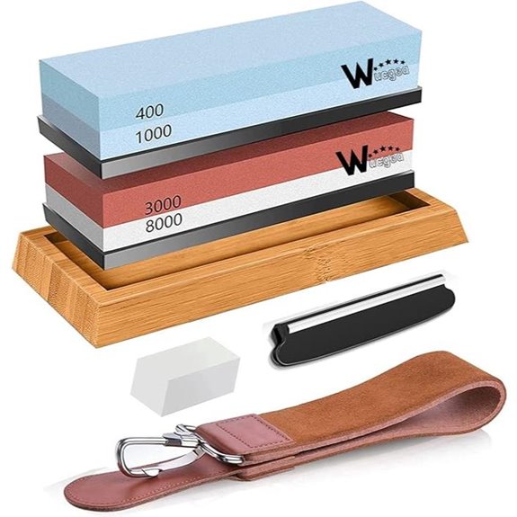 Wucgea Japanese Whetstone Knife Sharpener Kit