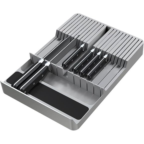 NIUXX Knife Drawer Organizer for 20 Knives