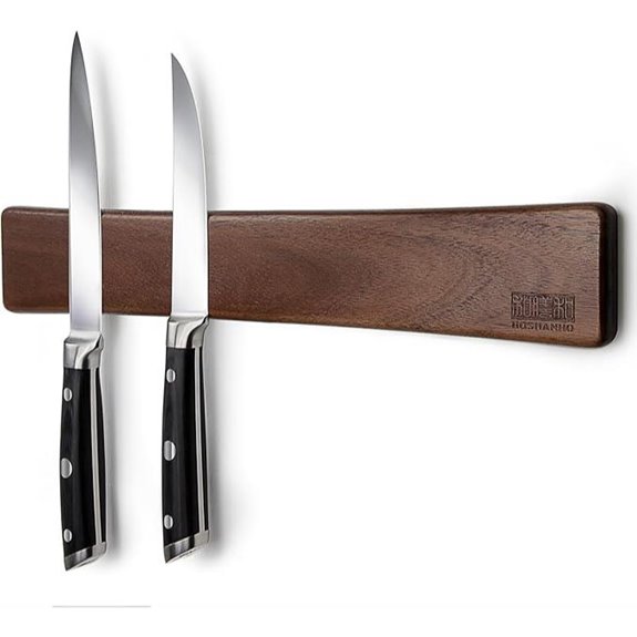 HOSHANHO 16-Inch Magnetic Knife Strip in Acacia Wood