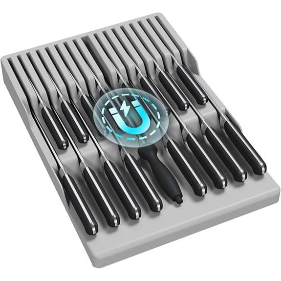 Lifewit Magnetic Drawer Knife Organizer with Steel