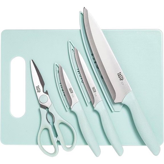 Tasty 5-Piece Stainless Steel Cutlery & Cutting Board Set