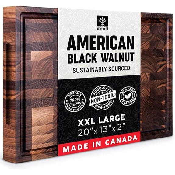 Walnut Reversible End Grain Cutting Board (20x13x2)