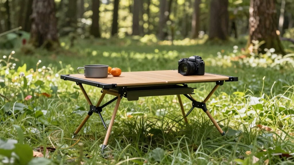 camping table size weight durability