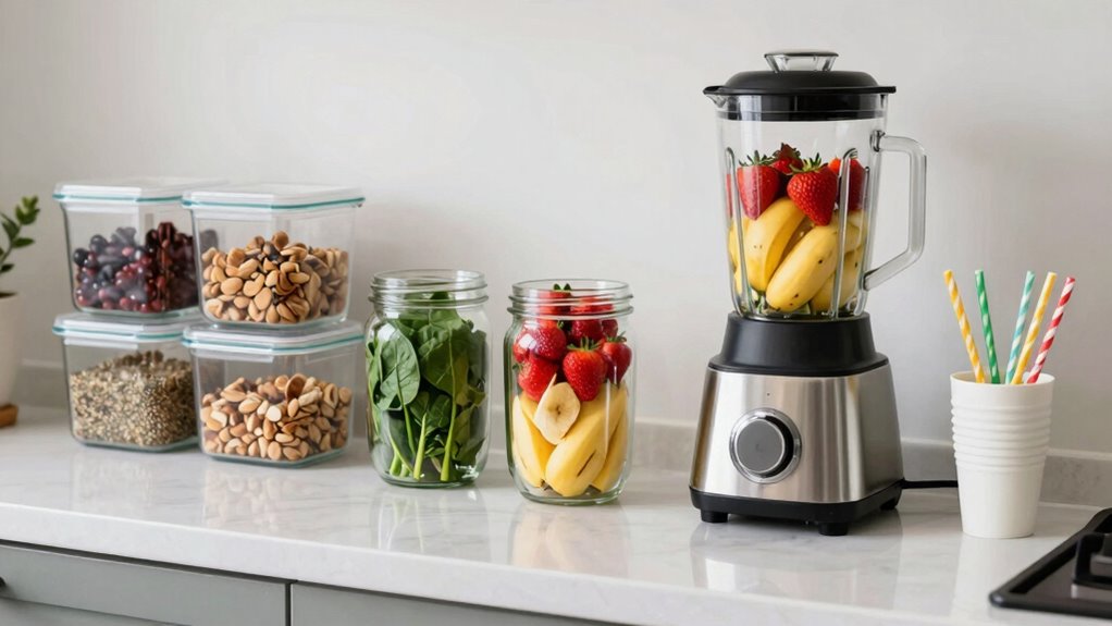 create a weekly smoothie station