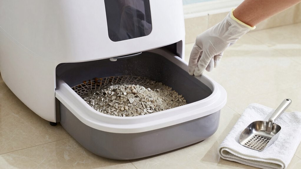 empty clean deodorize inspect