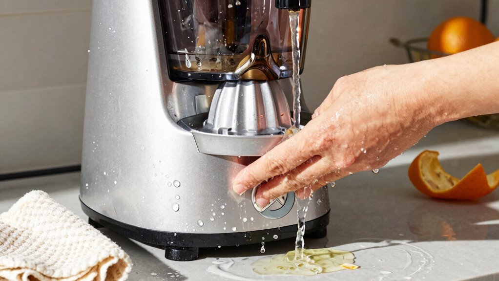 immediate cleaning prevents buildup