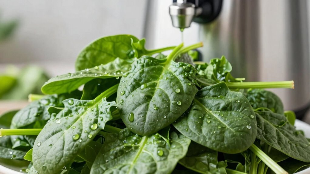 inefficient spinach juicing techniques