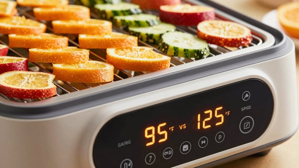 optimal dehydration temperature ranges