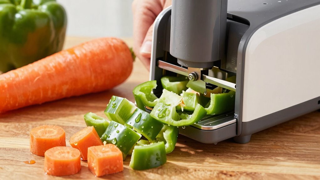 prepare veggies for electric dicing
