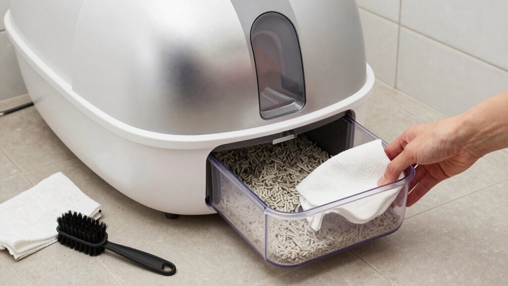 regular litter box maintenance