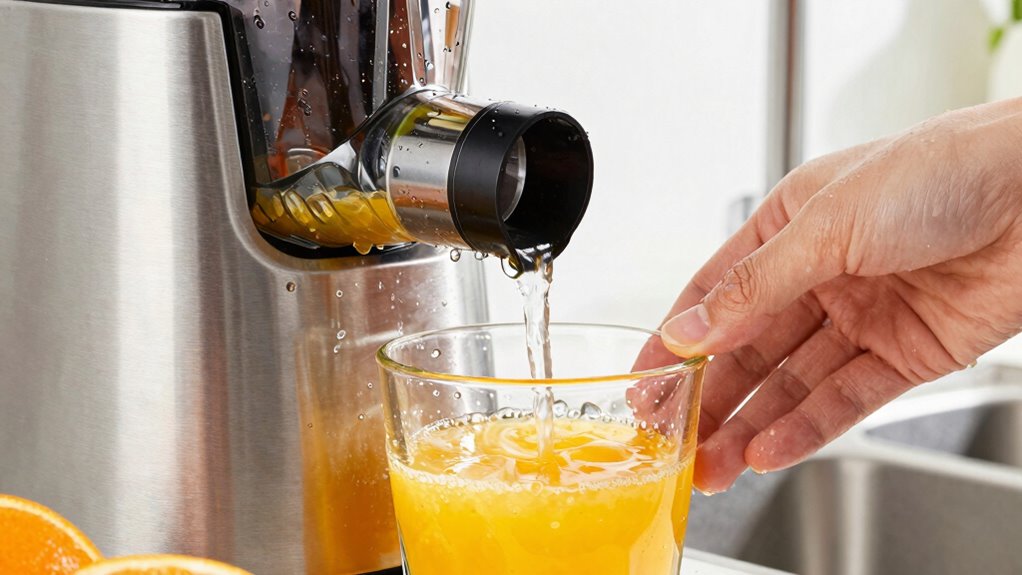 rinse frequently during juicing