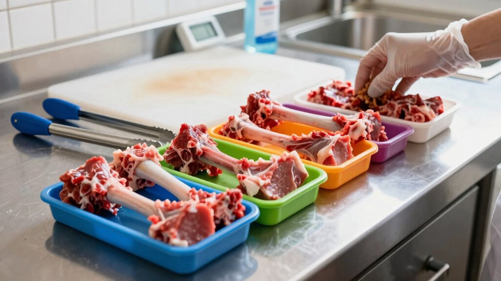 safe raw pet food handling