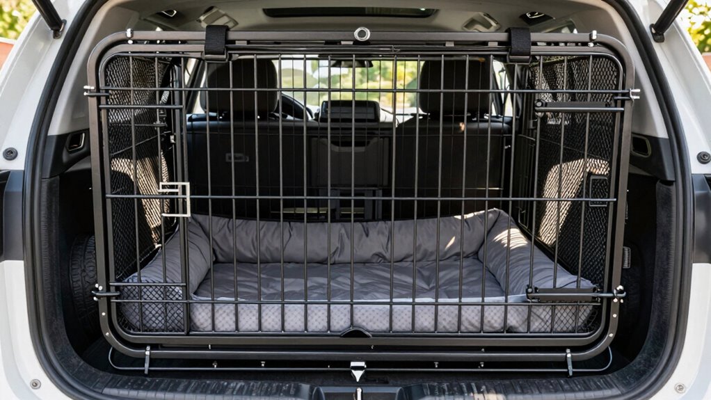 securely anchor dog crate