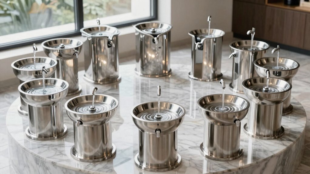top 15 large stainless steel fountains