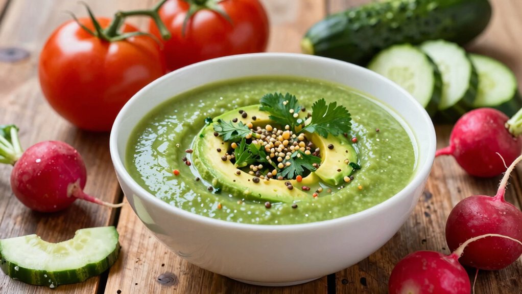 creative textured raw soups