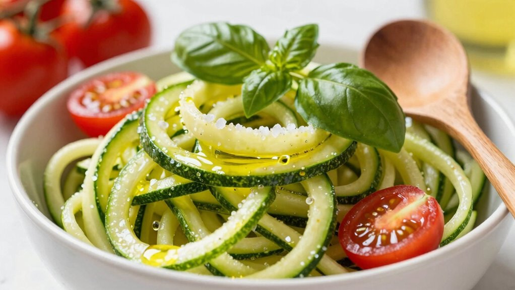 crisp zucchini noodles technique