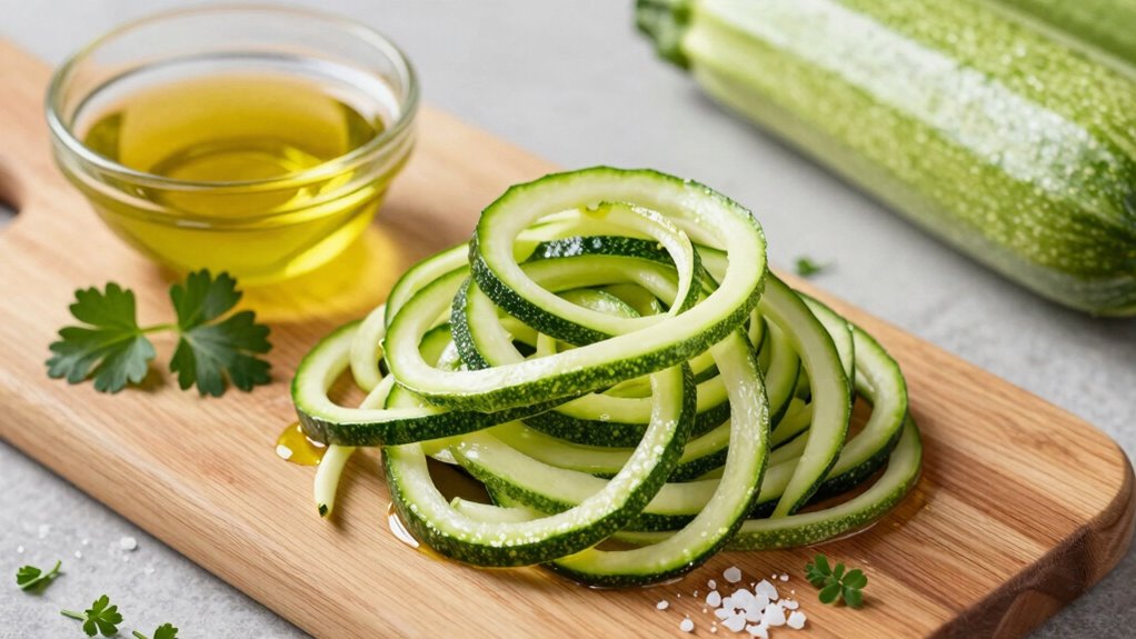 crisp zucchini noodles technique
