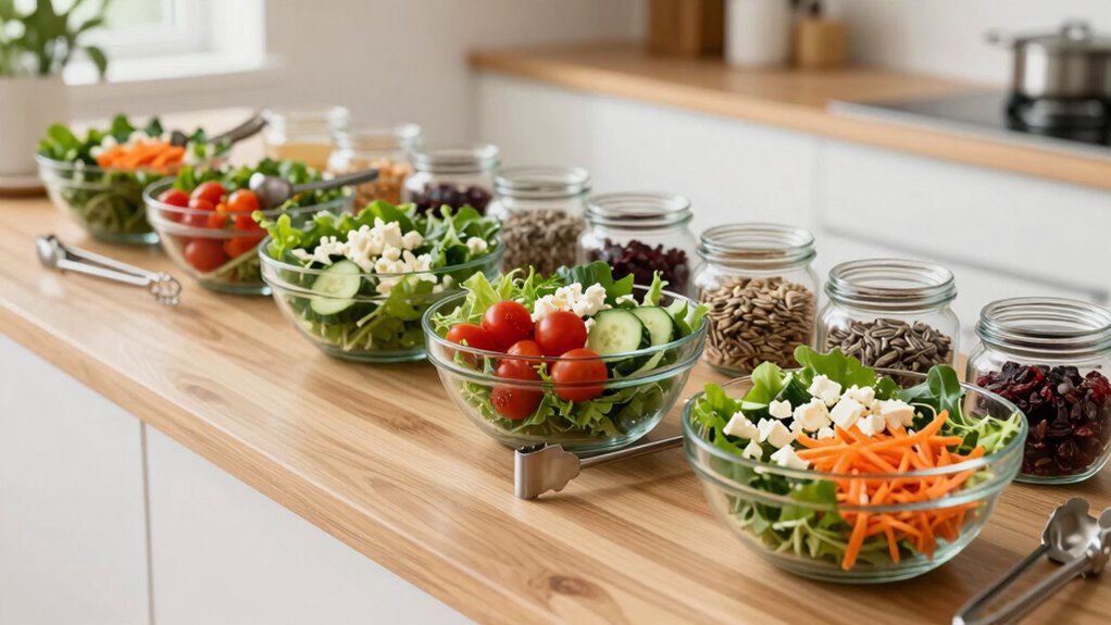 daily accessible salad setup