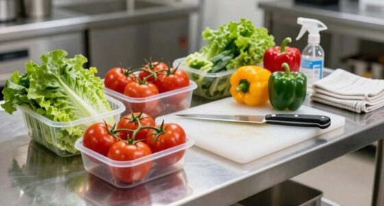 efficient produce prep station