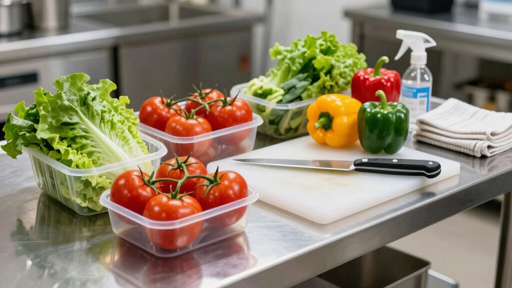 efficient produce prep station