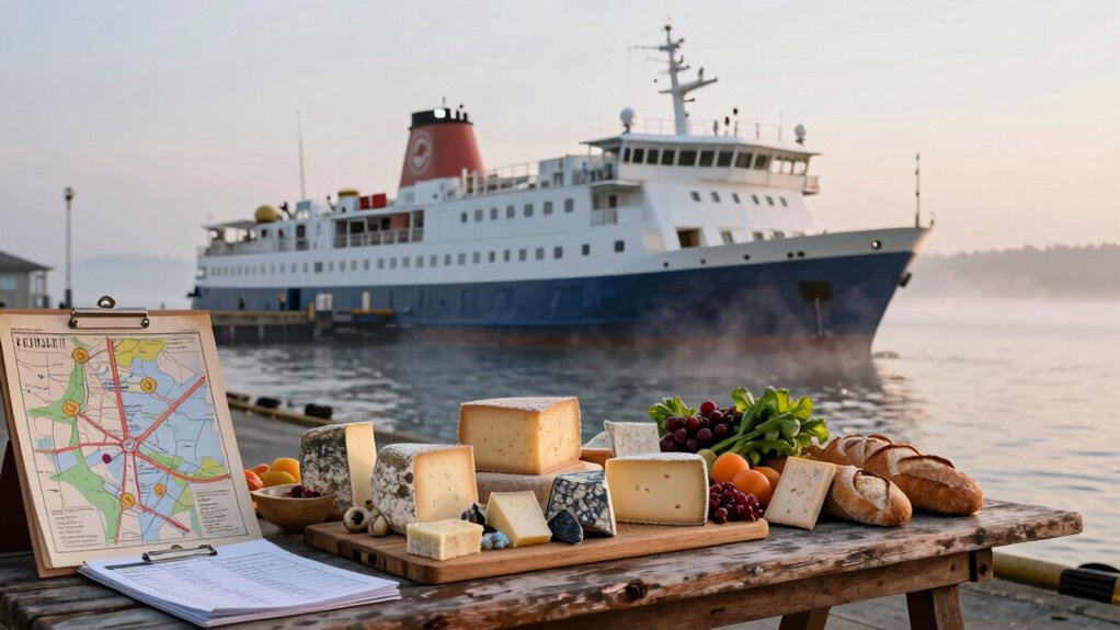ferry schedules influence meal planning