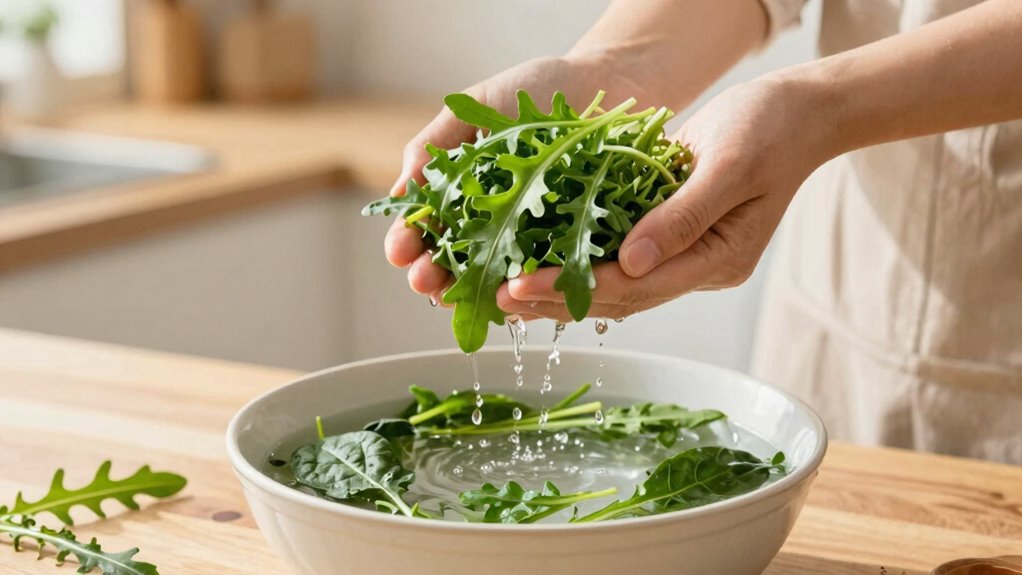 gentle rinse for greens