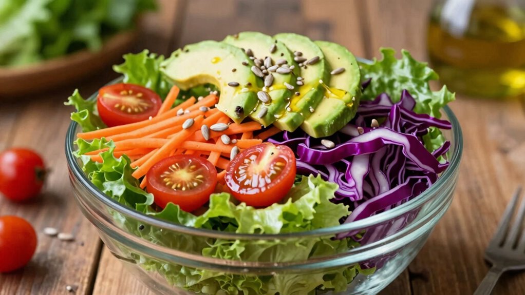 layered vibrant raw salads