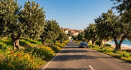olive groves and coastlines