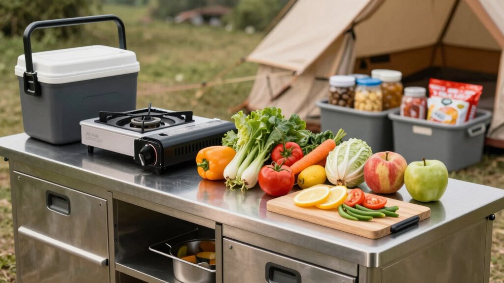 optimized camp kitchen setup