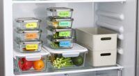 organize fridge with storage