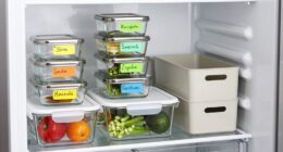 organize fridge with storage