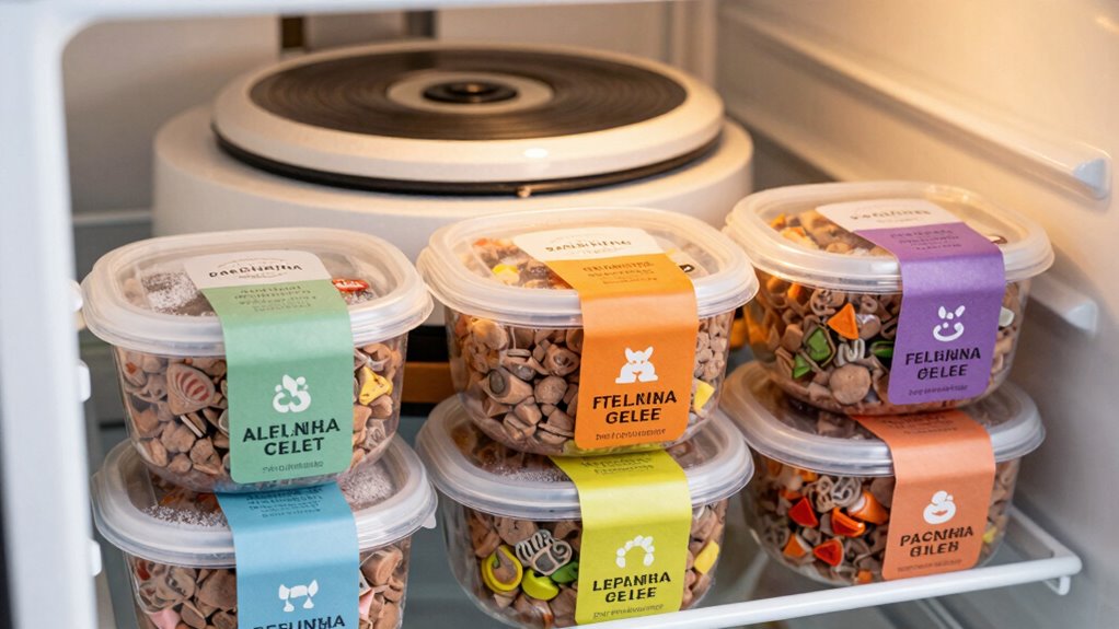 organize frozen pet meals