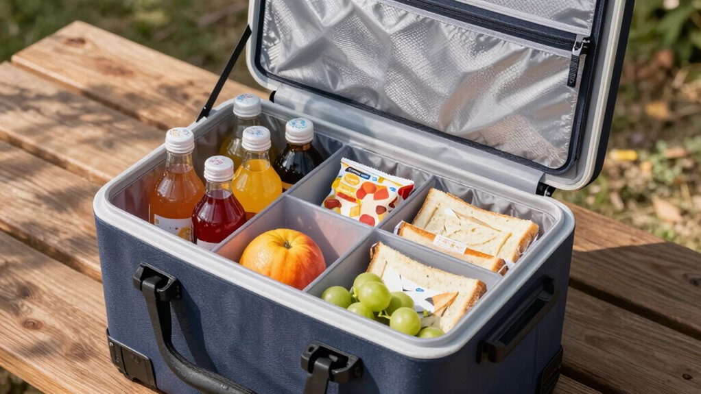 organized travel cooler storage
