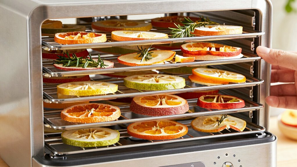 rotate trays for even dehydration