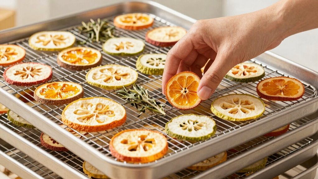 rotate trays for even drying