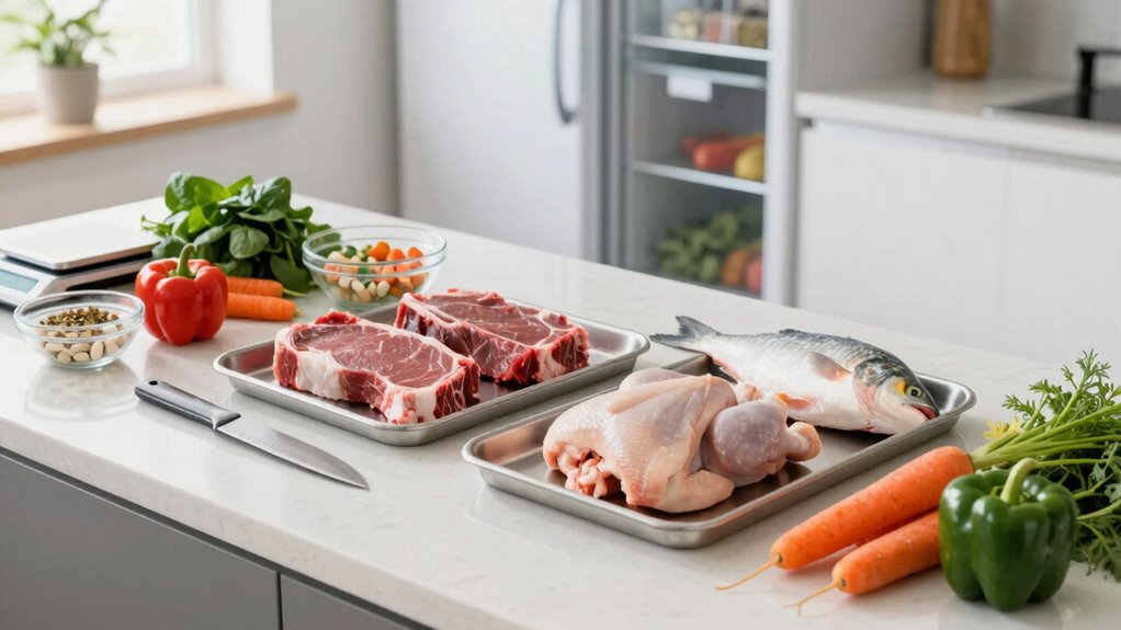 safe organized pet meal prep
