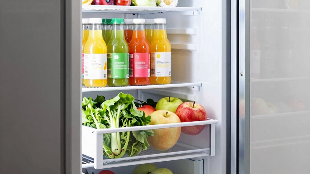 versatile beverage fridge organization