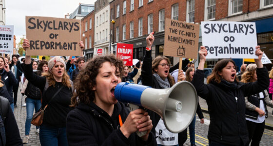 Protest In Dublin Over Skyclarys Reimbursment - BreakingNews.ie