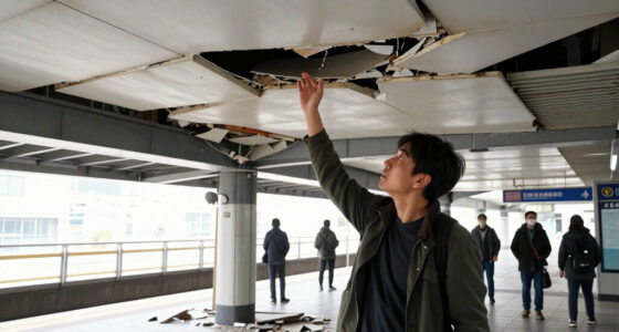 False Ceiling Collapse At Fabra I Puig Station Injures Three